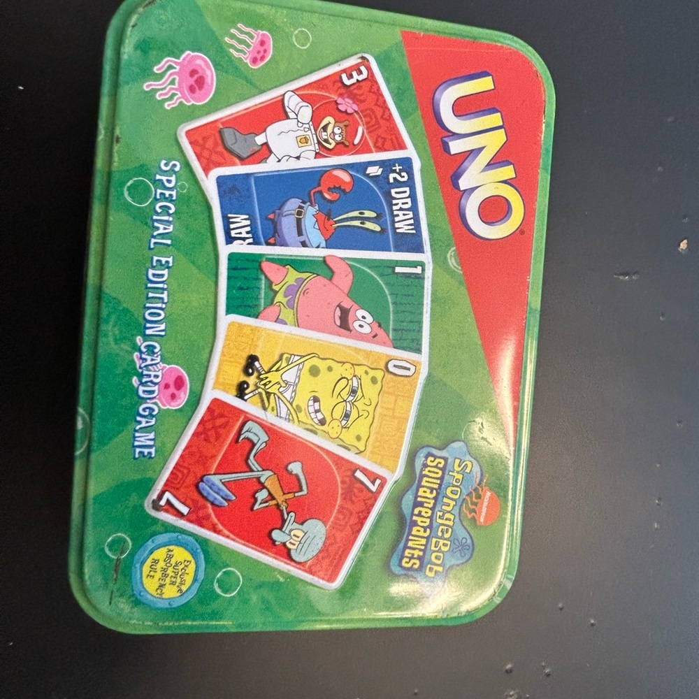 UNO SpongeBob SquarePants Special Edition Card Game 2002